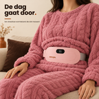 Roze draadloze warmteband met massage, vooraanzicht