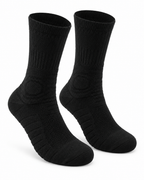 Paire de chaussettes de randonnée SAVUYA noires, vue à plat